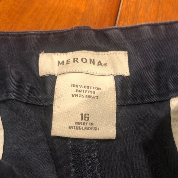 Merona Navy Shorts Size 16 - Picture 2 of 4
